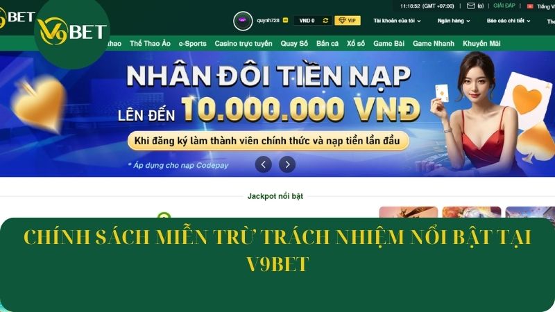 Chính sách miễn trừ trách nhiệm nổi bật tại V9bet